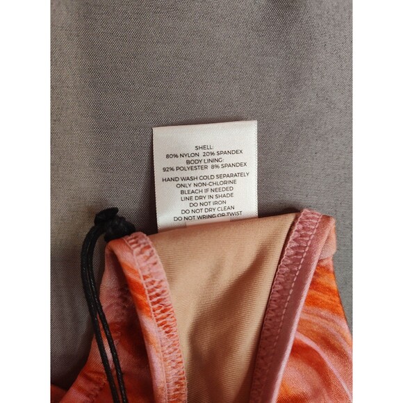 Women's Shade and Shore Upside Down Triangle Bikini Top Pink Tie Dye 34B - Picture 6 of 7